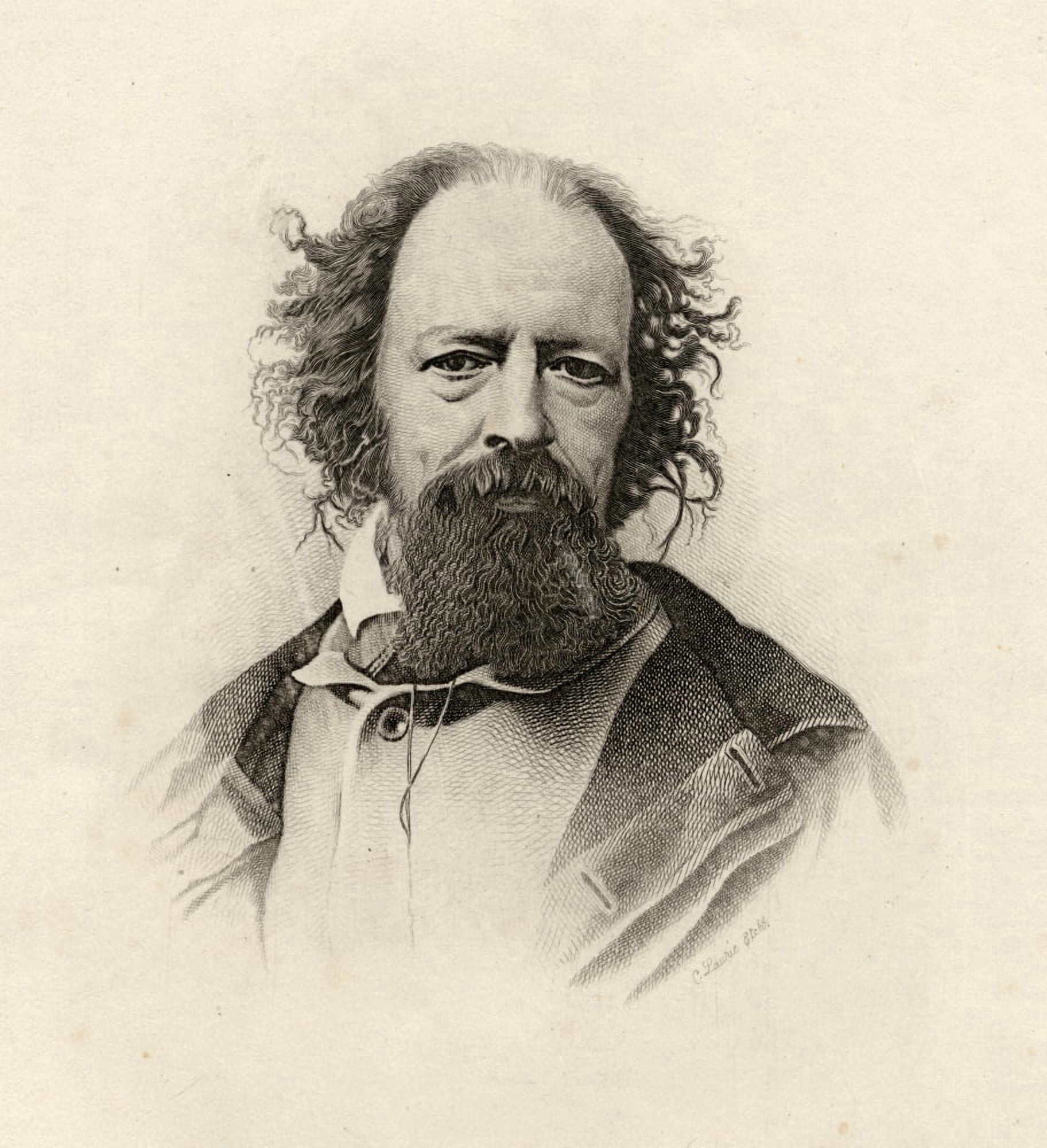 Tennyson (Of Aldworth And Freshwater) Alfred Tennyson 1St BaronByname Alfred Lord Tennyson 1809-1892 English Poet Laureate Canvas Art - Ken Welsh Design Pics (14 x 16)