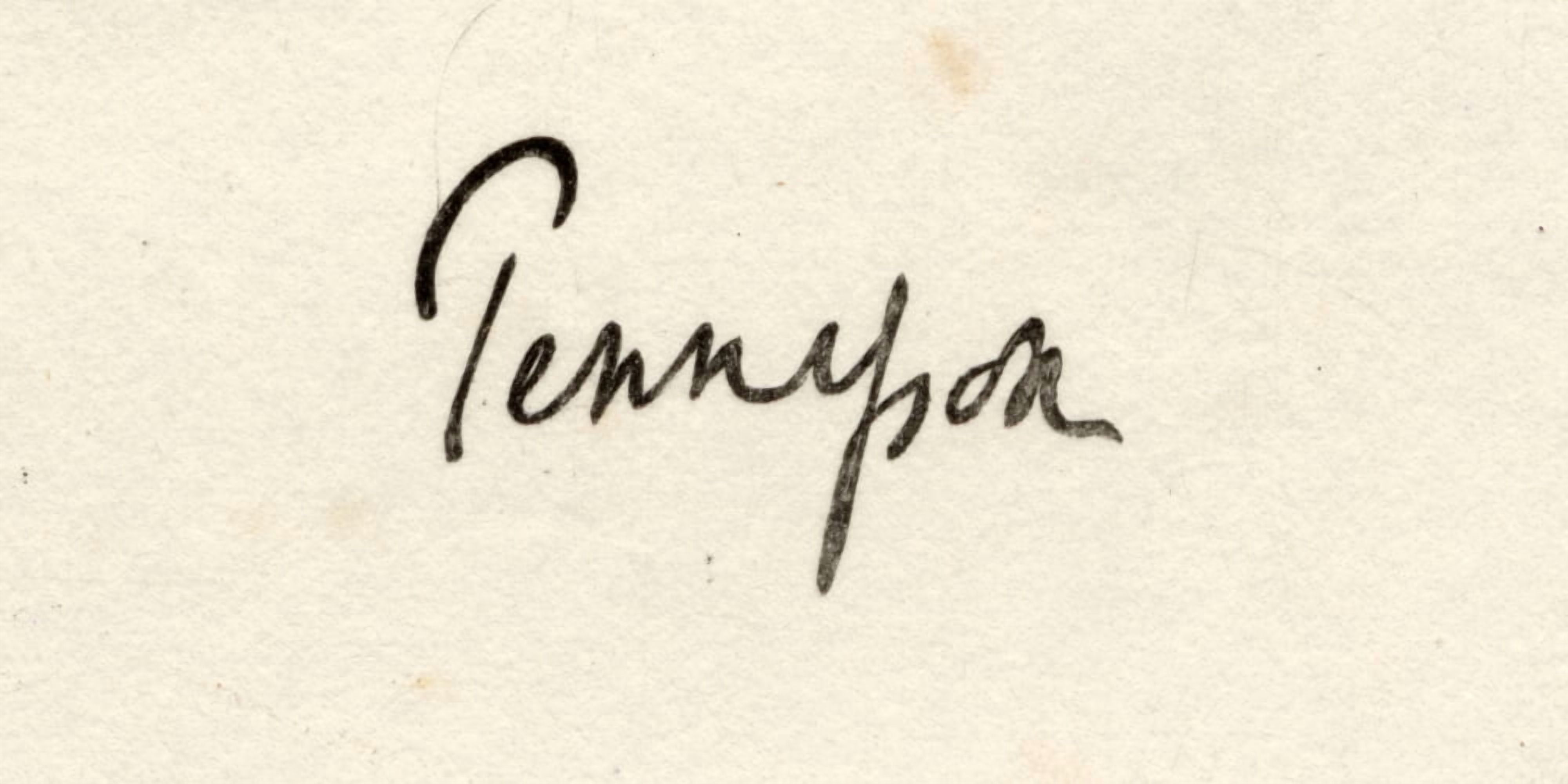Tennyson (Of Aldworth And Freshwater) Alfred Tennyson 1St BaronByname Alfred Lord Tennyson 1809-1892 English Poet Laureate Signature Canvas Art - Ken Welsh Design Pics (42 x 20)