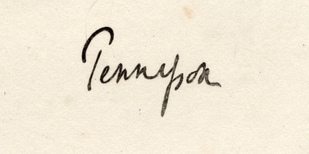 Tennyson (Of Aldworth And Freshwater) Alfred Tennyson 1St BaronByname Alfred Lord Tennyson 1809-1892 English Poet Laureate Signature Canvas Art - Ken Welsh Design Pics (21 x 10)