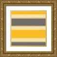 thumbnail image 1 of Tenoever, William 12x12 Gold Ornate Wood Framed with Double Matting Museum Art Print Titled - Soft Stripes 3, 1 of 4