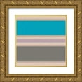 thumbnail image 1 of Tenoever, William 12x12 Gold Ornate Wood Framed with Double Matting Museum Art Print Titled - Soft Stripes 9, 1 of 4