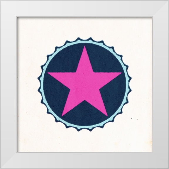 Tenoever, William 12x12 White Modern Wood Framed Museum Art Print Titled - BottleCap:Star