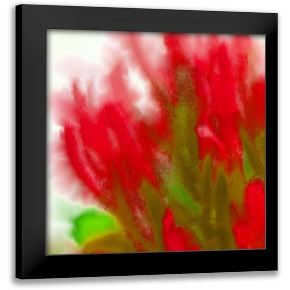 Tenoever, William 15x15 Black Modern Framed Museum Art Print Titled - Flora in Red 1