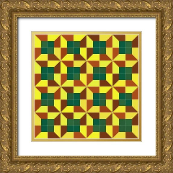 Tenoever, William 15x15 Gold Ornate Wood Framed with Double Matting Museum Art Print Titled - PinwheelTile1