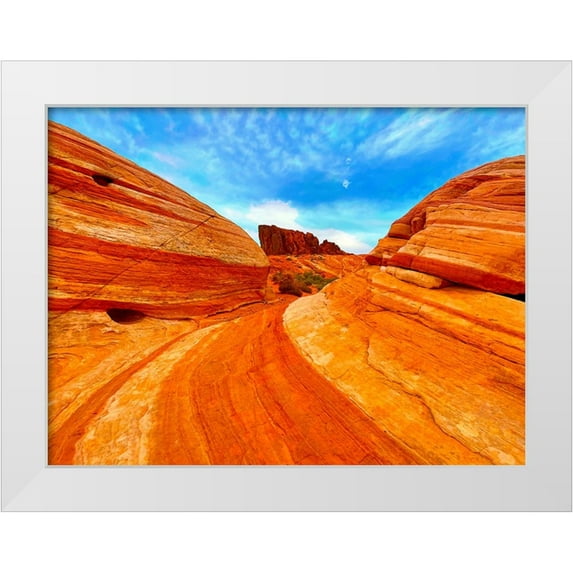 Tenoever, William 24x19 White Modern Wood Framed Museum Art Print Titled - ValleyOfFire:Gibraltar
