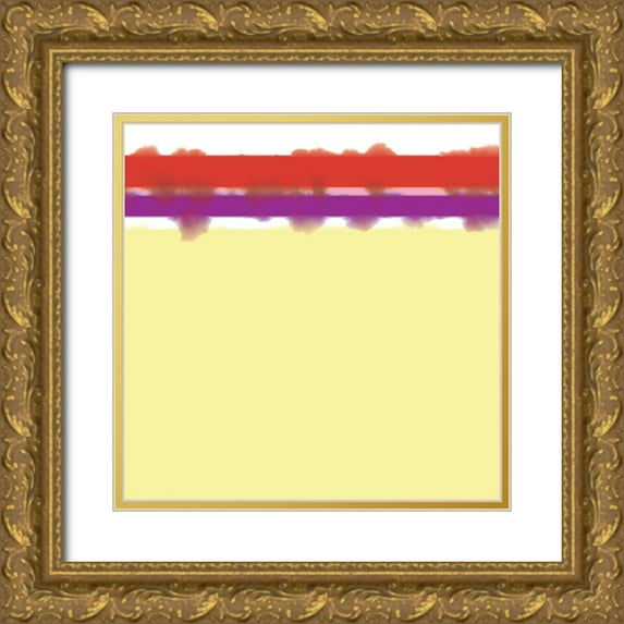 Tenoever, William 26x26 Gold Ornate Wood Framed with Double Matting Museum Art Print Titled - Soft Lines 2