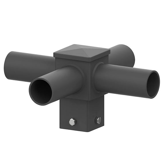 Tenon Adaptor For 4 Inch Square Poles With 4 Horizontal 90 Degree Tenons