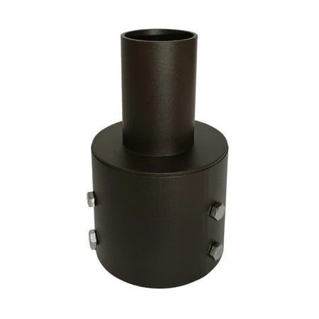 JCLIEVO Tenon Metal Connector, Galvanized Steel Pole Adapter for 5" Round Pole, Bronze