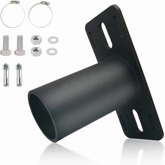 Tenon Slip Fitter Adapter for Led Parking Lot Light, 90 Degree 2-3/8 inch Fixture Mounting Bracket, Rustproof Rainproof, Black Metal Pole Mount for Barn Shoebox Led Lights, Outdoor