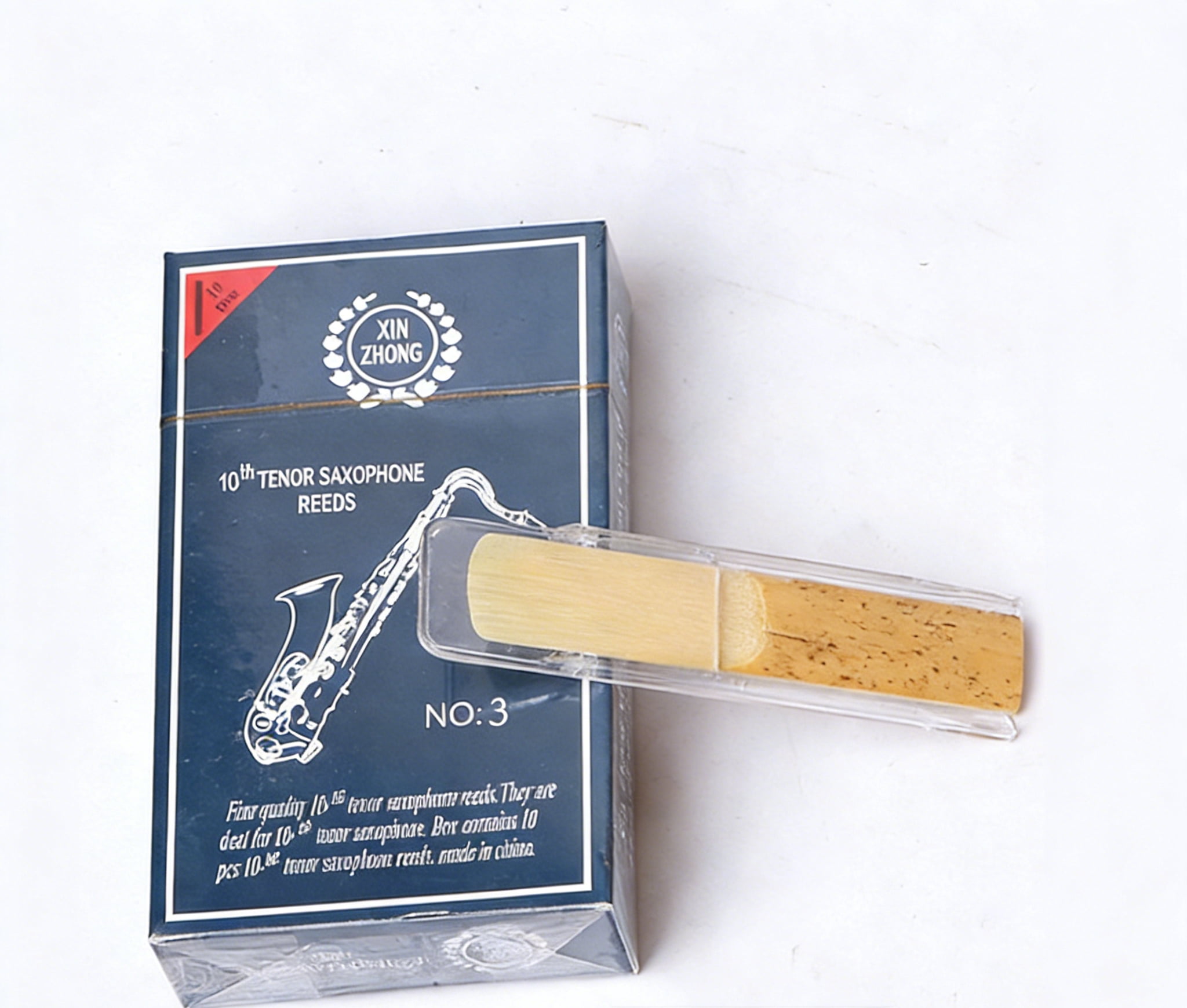 Tenor Saxophone Reeds | Strength 2.5/3.0 | Box of 10 | Premium Cane Reeds for Consistent Tone & Reliable Response