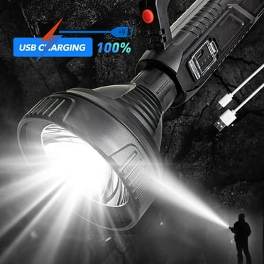 Tenozek 50000 Lumens LED Rechargeable Flashlights,  Long-Range Lightweight and Bright Torch Light Waterproof Outdoor Flashlight Spotlight for Camping, Fishing, Hunting, Emergency