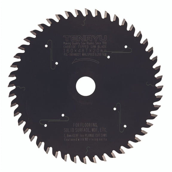 Tenryu 160 Mm X 48T Ptfe Coated Plunge Cut Saw Blade