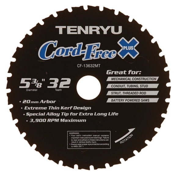 Tenryu Cord Free Series 5-3/8 Inch X 32T General Purpose Blade