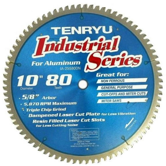 Tenryu Industrial 10In X 80T Non-Ferrous Metal Blade