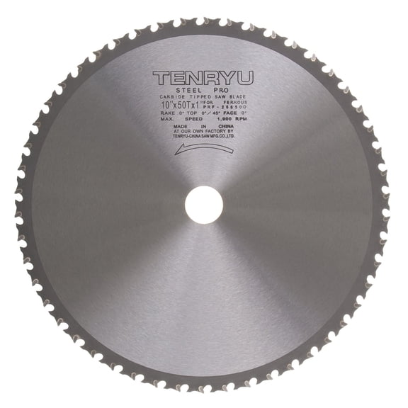 Tenryu PRF-25550D Steel-Pro Mild Steel Cutting 10" x 50T Saw Blade