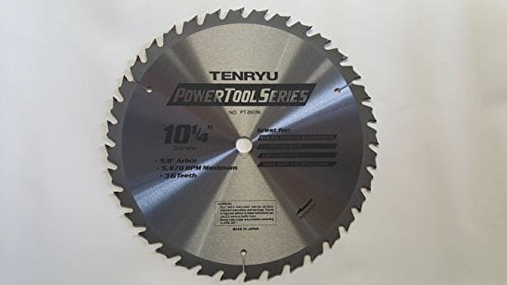 Tenryu PT26036 101/4" Carbide Tipped Saw Blade (36 Tooth ATAF Grind