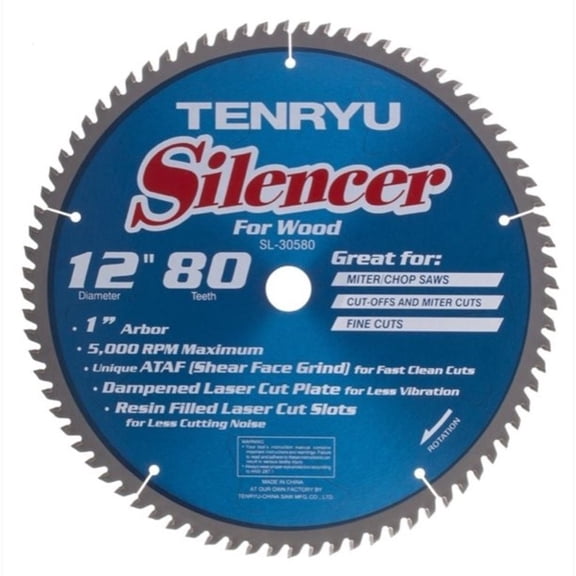 Tenryu 12In X 80T Miter Saw Blade