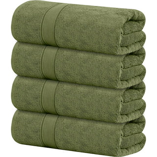 Checkered Bath Towels for Bathroom, 2 Pack Shower Towels 55 x 27.5, Super  Absorbent and Quick Dry (Orange + Green)