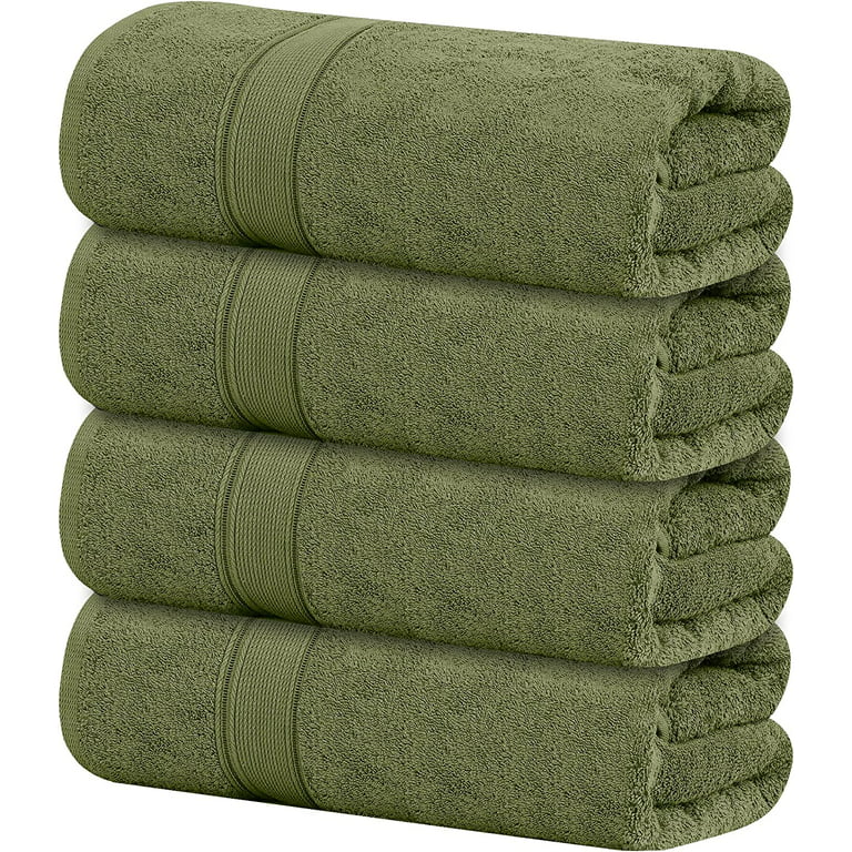 Tens Towels Juego de 4 toallas de baño negras 100% algodón de 27 x 54  pulgadas, toallas perfectas para el día a día, ligeras y de secado rápido  para