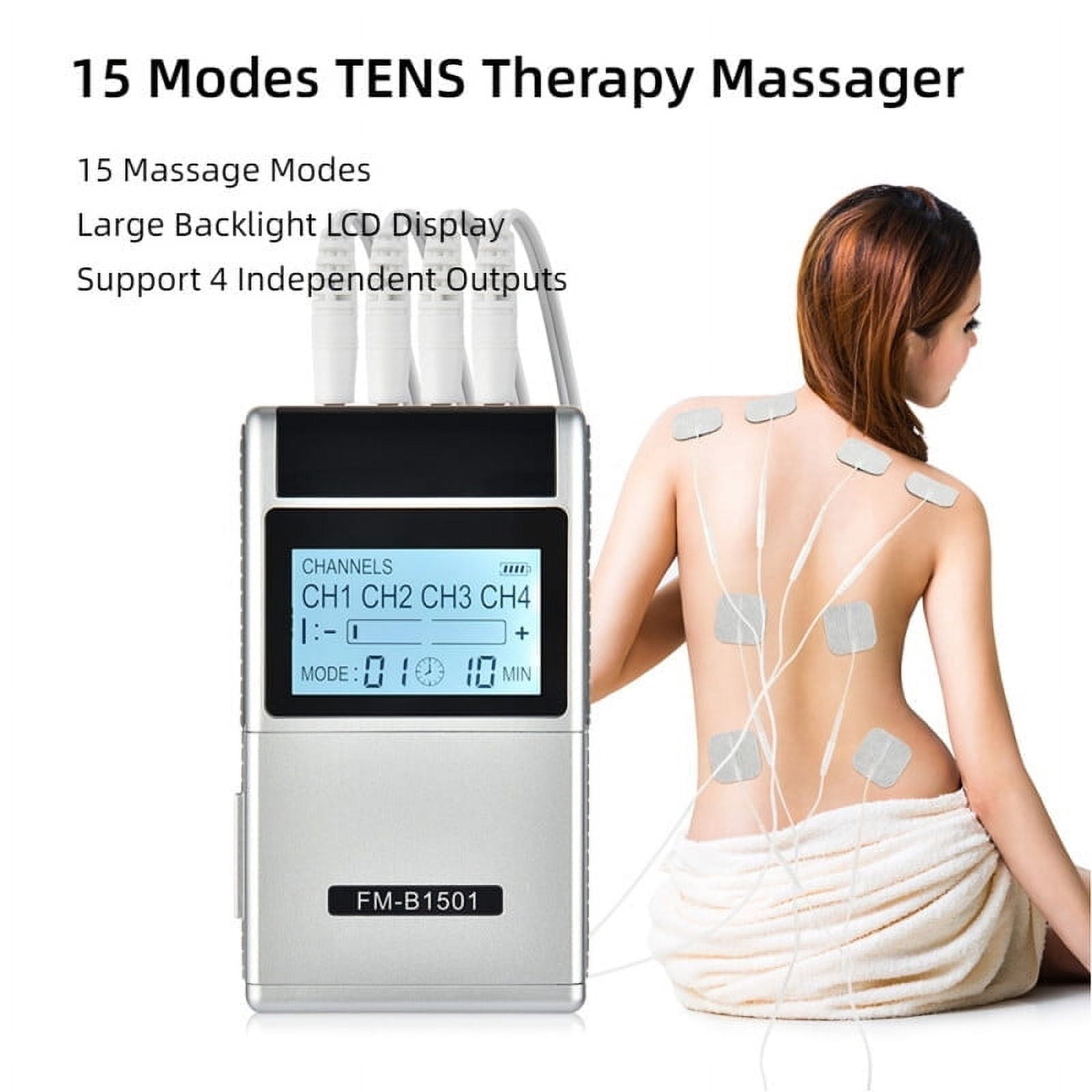 Relax Star Machine Tens Unit Stimulator Machine Body Massager, 15 Massage Modes 8 ...