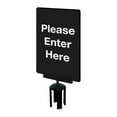 thumbnail image 1 of Tensabarrier Acrylic Sign,Black,Please Enter Here S01-P-33-7X11-V-HDSB-1701-33, 1 of 2