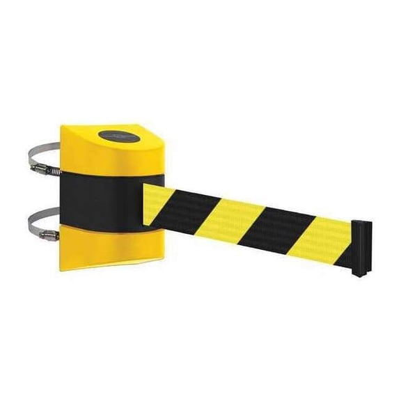 Tensabarrier Barrier Post,Plastic Post,Yellow Finish 897-24-C-35-NO-D4X-C