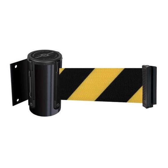 Tensabarrier Belt Barrier, Black,Belt Yellow/Black 896-STD-33-MAX-NO-D4X-C