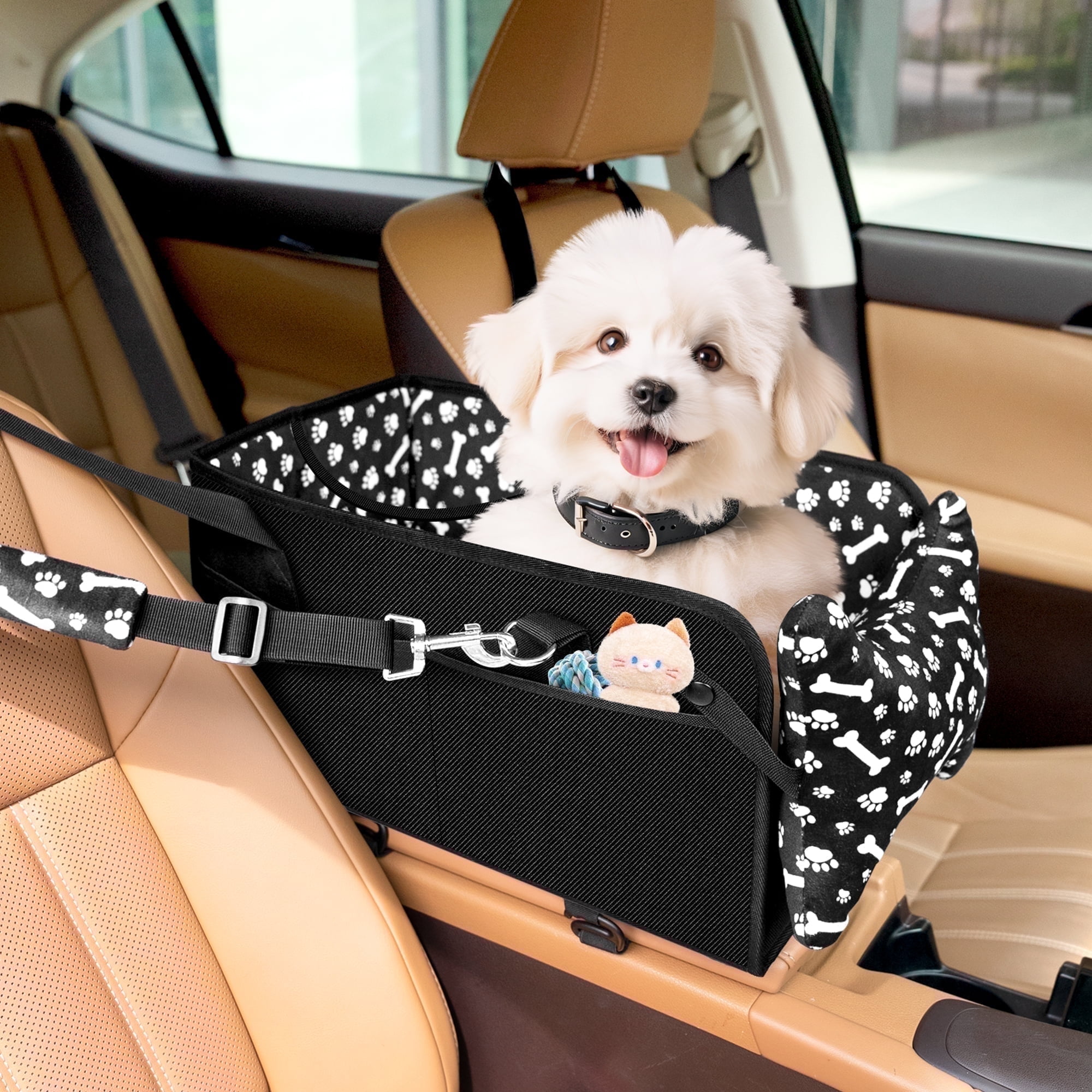 Tensea Pet Booster Seat for Car Travel, Supports Small Dogs up to