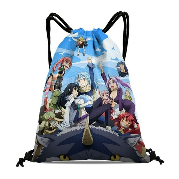 Tensei Shitara Suraimu Datta Ken canvas Tote Bag for Women Aesthetic Cute Cat Shopping Grocery Reusable Bags with Inner Zipper Women GTensei Shitara Suraimu Datta Kent 13.8 x 15.8 inches35x40cm