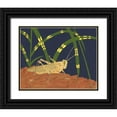 thumbnail image 1 of Tenser, Nina 24x20 Black Ornate Wood Framed with Double Matting Museum Art Print Titled - Ornamental Grasshopper I, 1 of 4