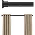 thumbnail image 1 of Tension Curtain Rod ,123-160 Inches, Heavy Duty Tension Rod,Adjustable Curtain Rods No Drilling & Easy Assemble Extra Long Tension Rod, Black, 1 of 10