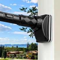 One-Click Tension Curtain Rod, Adjustable 40-67 Inches, Black No-Drilling Rod for Window, Bathroom, or Closet