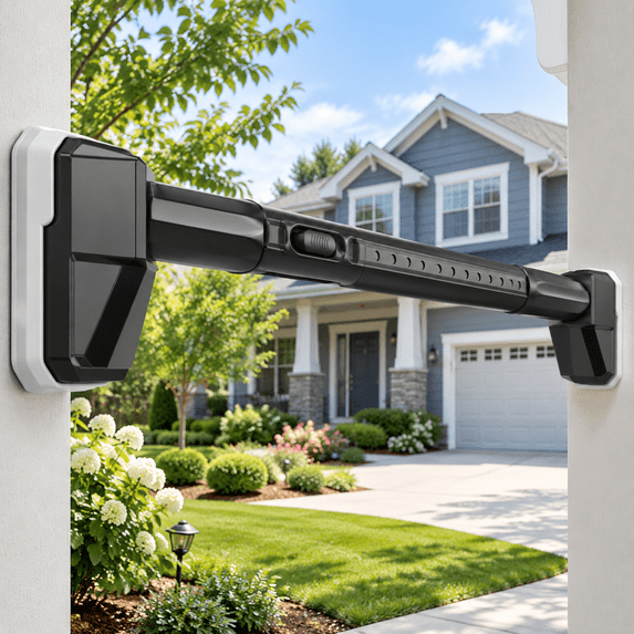 Tension Rode Tension Curtain Rod 41-67in Extra Long No Drilling For Patio Windows ...