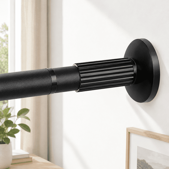 Tension Curtain Rod 51-126 Inch Long No Drilling For Window Or Bathroom ...