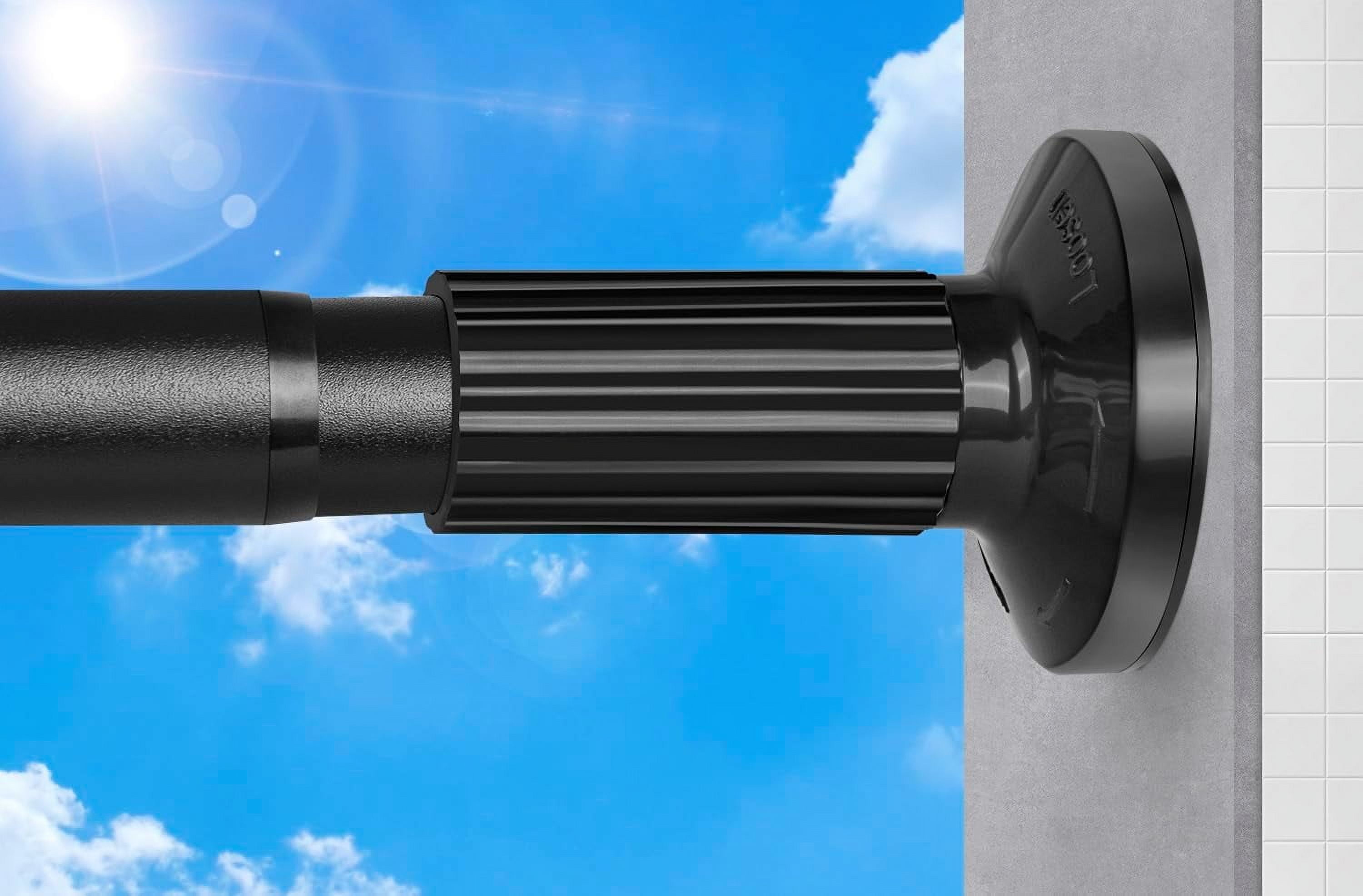 Spring Shower Rods Tension Curtain Rod 51-165In(4.25-13.75Ft), Extra Long Outdoor Curtain ...