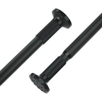 Tension Curtain Rod 51-166 Inch, Extra Long Outdoor Curtain Rod for Patio Window Bathroom, No-Drill Dual-End Adjustable Spring Shower Rod, Easy to Install Never Rust, Rod Diameter 1.26In, Black