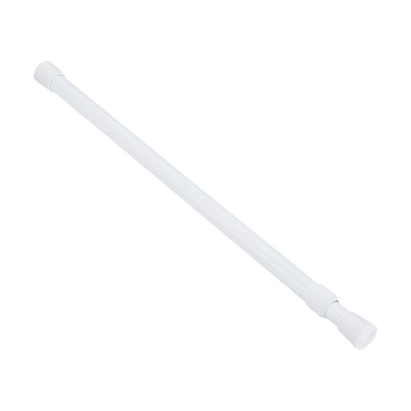 Tension Curtain Rod, Adjustable 20 to 35 inches, 0.75" Dia White Spring Tension Rod No Drilling Expandable Tension Rod