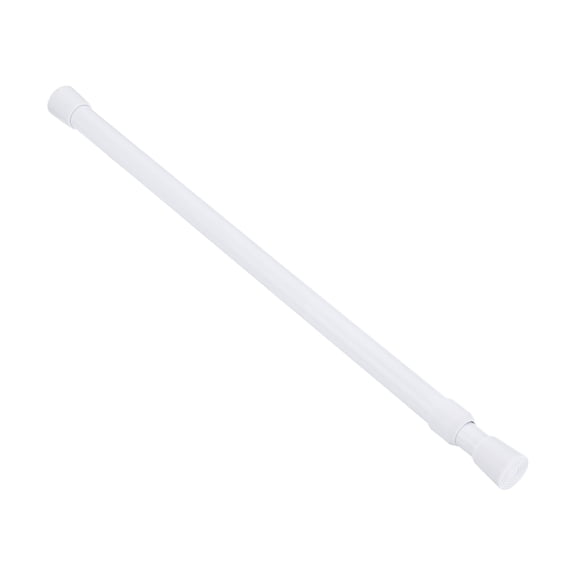 Tension Curtain Rod, Adjustable 39 to 75 inches, 0.75" Dia White Spring Tension Rod No Drilling Expandable Tension Rod