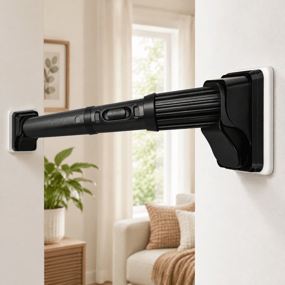 Tension Curtain Rod No Drilling 41-122 Inch Long Heavy Duty Shower One ...