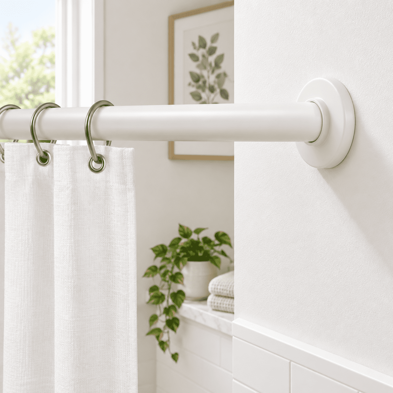 Window Spring Rods Tension Curtain Rod - Spring For Windows Or Shower 24 To 36 Inch ...