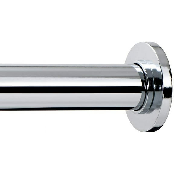 Tension Curtain Rod - Spring Tension Rod for Windows or Shower, 54 to 90 Inch. Chrome