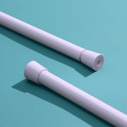 Yiannan Tension Curtain Rods 16-76 Inches,Spring Adjustable White Curtain Rod for Bathroom,Windows,Kitchen,Doorway,Cupboard Bars