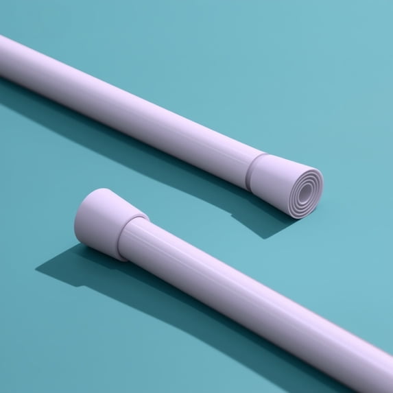 Yiannan Tension Curtain Rods 16-76 Inches,Spring Adjustable White Curtain Rod for Bathroom,Windows,Kitchen,Doorway,Cupboard Bars