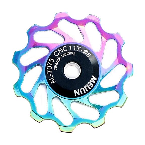 Tension Rear Derailleur Pulley Ceramic Bearing Bike Guide Roller Cycling - Multicolor, 11T