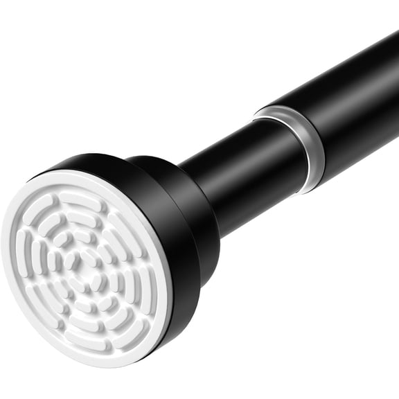 Tension Rod 30-63 Inch Spring Curtain for Windows Black Adjustable Expandable Rods No Drilling Loaded Windows,Doorway,Bathroom,Closet