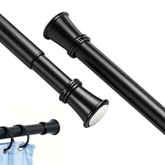 Tension Rod for Curtains, 40" to 78" Shower Curtain Rod, Curtain Rods for Windows No Drilling, Adjustable Curtain Rods for Windows, Suit for Window, Kitchen, Closet, Doorway, Adjustable 40" to 78"