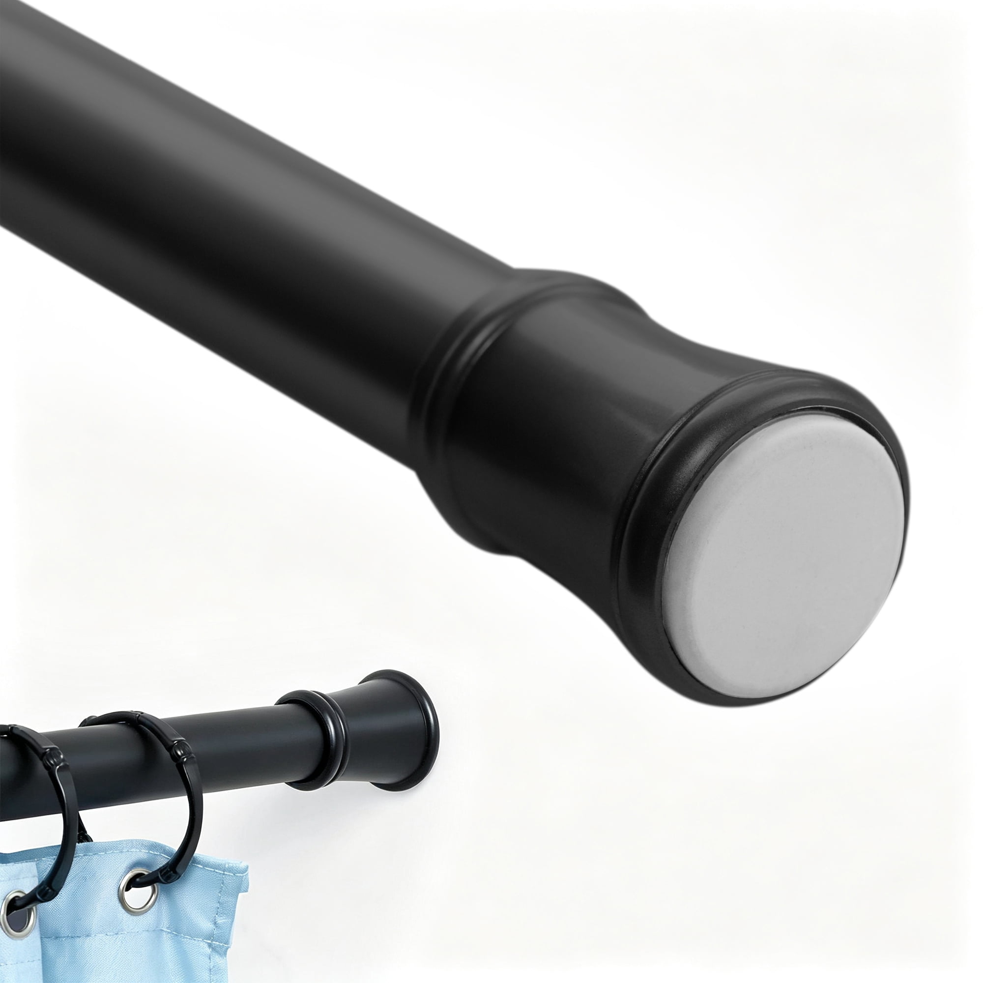 Adjustable Tension Curtain Rod, Shower Curtain Rod, Adjustable Curtain Rod 40.55 inches to 78.78 inches for Bathroom Window Closet