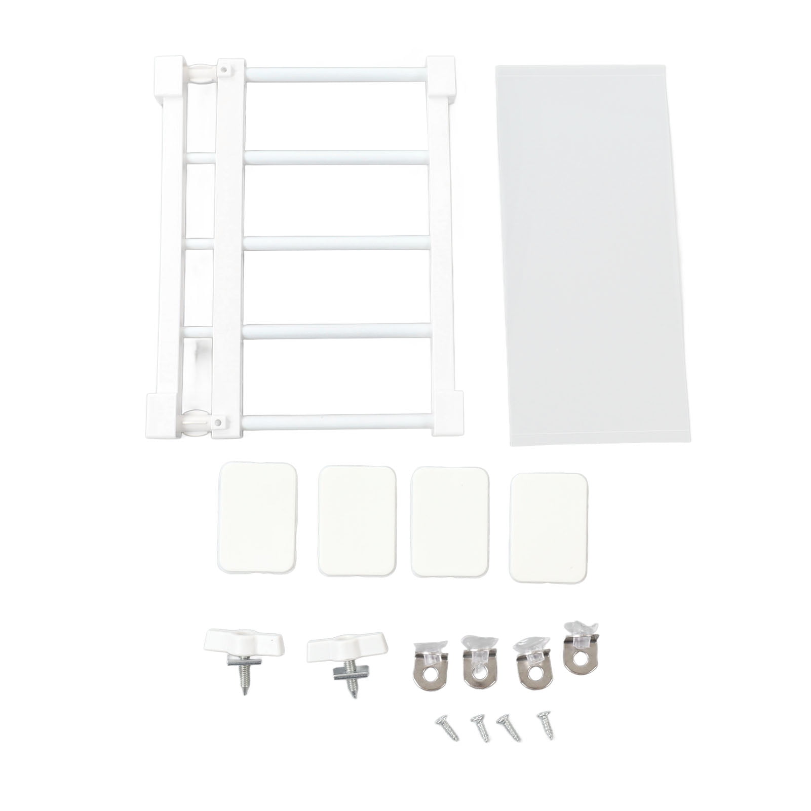 Tension Rod Shelf 14.2 Inch Width Nail Free Expandable Storage Rack for ...