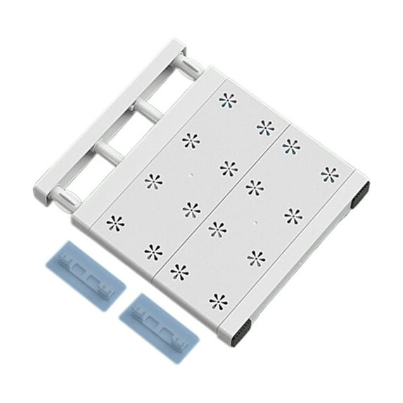 Tension Shelf Adjustable Closet Organizer Expandable Storage Rack Non-Slip Design for Closet Cabinet Laundry Room Accessories