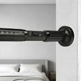 thumbnail image 1 of Tension Shower Curtain Rod, Adjustable Spring Shower Rod No Drilling for Window or Bathroom, Easy to Install, Never Rust, Very Secure, Black, 1 of 4